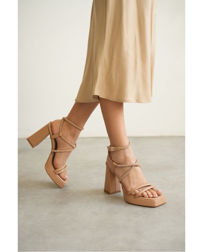 Kadın Nude Topuklu Sandalet TR12MY02D