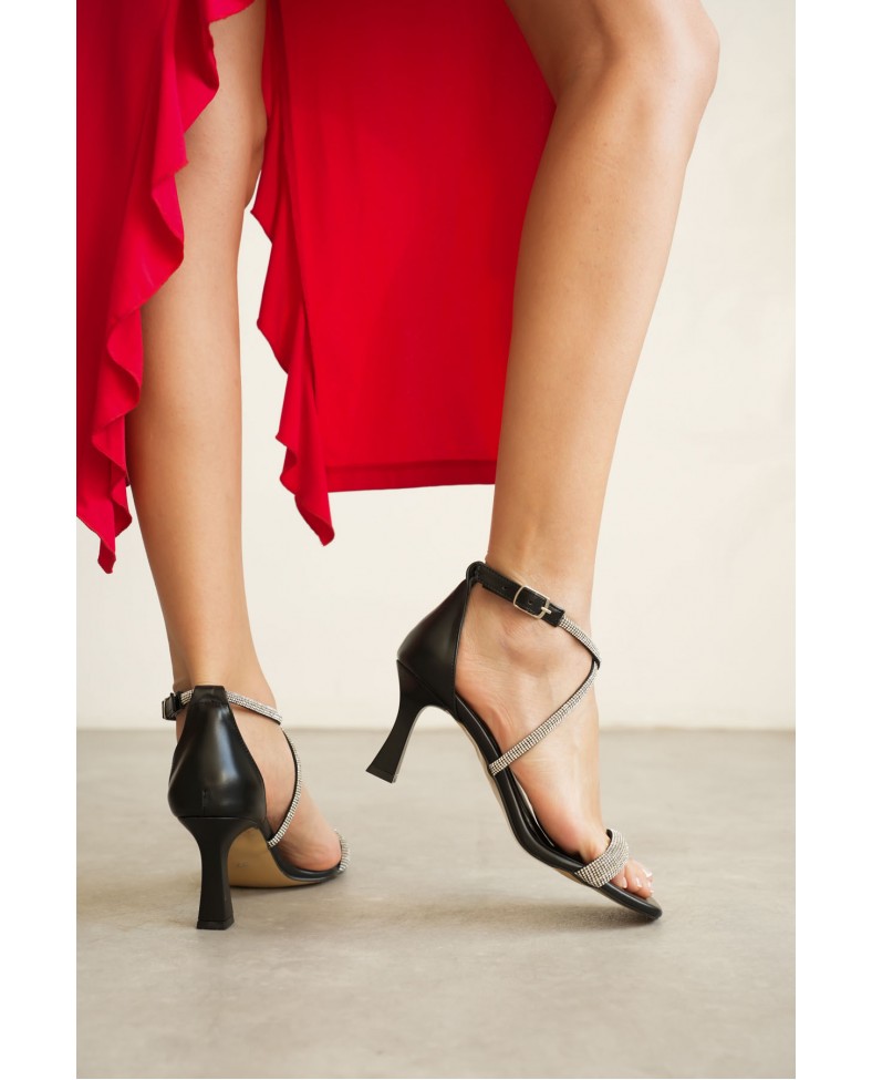 Siyah Kadın Topuklu Sandalet TR12MY03A