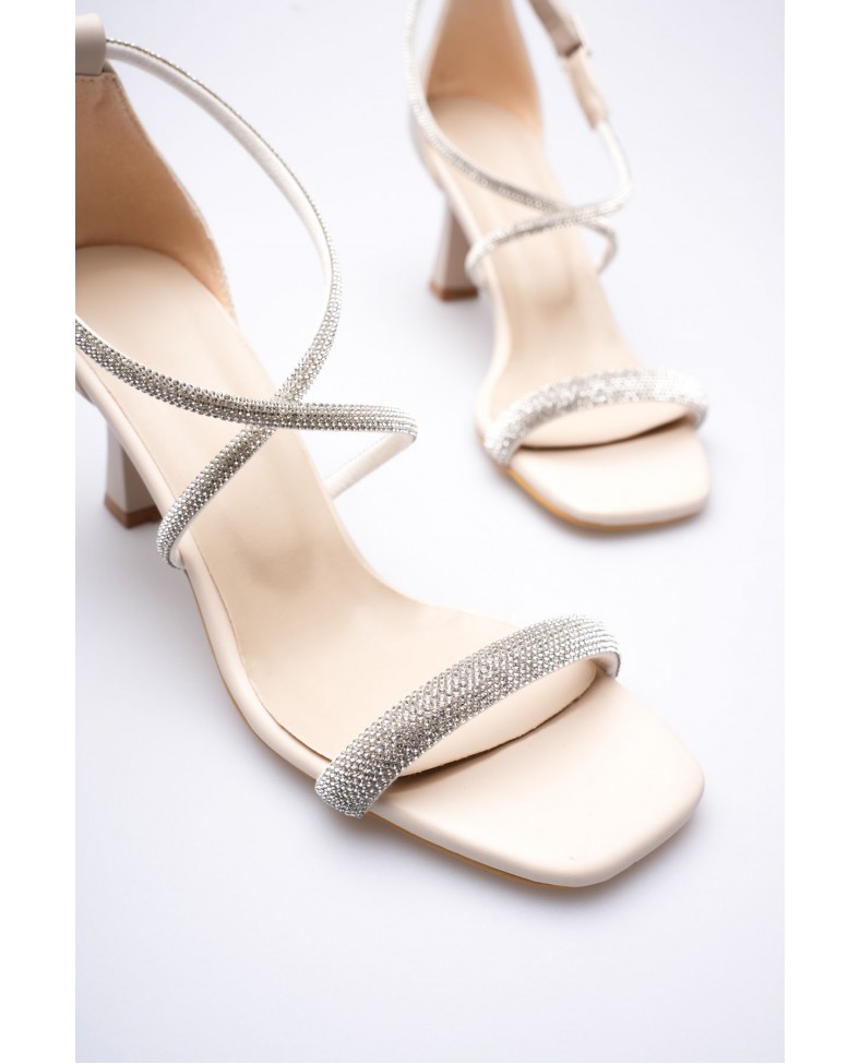 Bej Kadın Topuklu Sandalet TR12MY03C