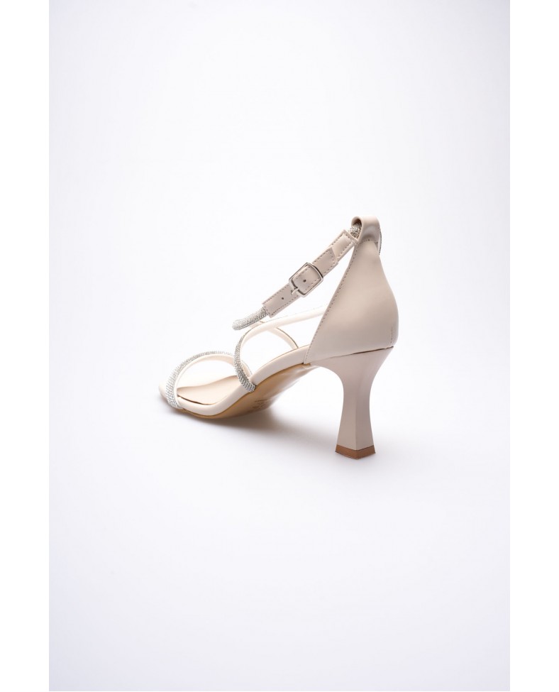 Bej Kadın Topuklu Sandalet TR12MY03C