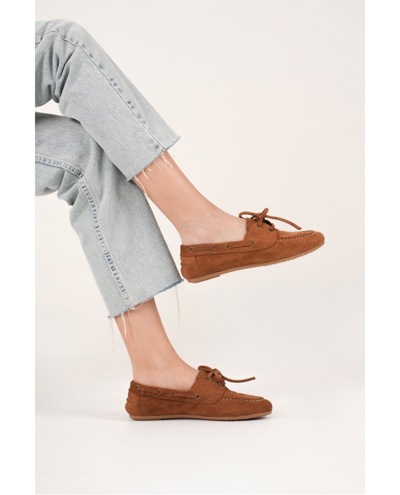 Kadın Taba Günlük Süet Ayakkabı TR27MS06C Somersan Giyim | Kadın, Erkek ve Çocuk Moda