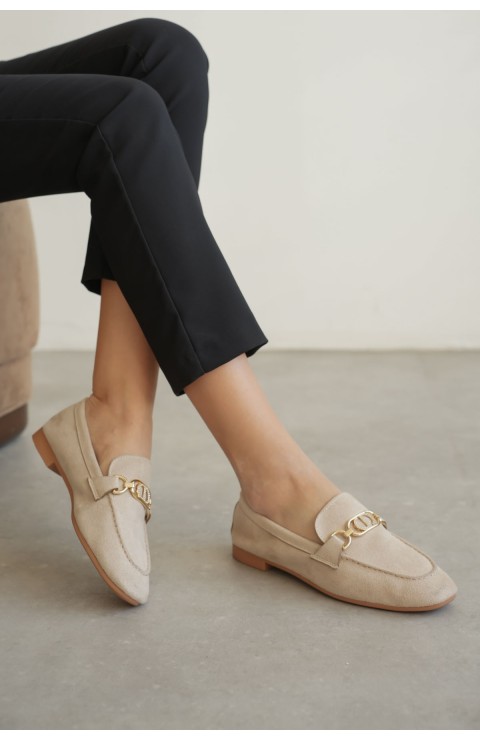 Kadın Süet Bej Günlük Ayakkabı TR27MS01B