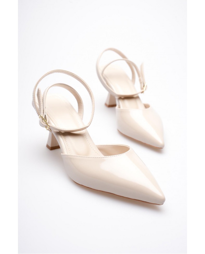 Kadın Bej Rugan Topuklu Ayakkabı TR03MS02C