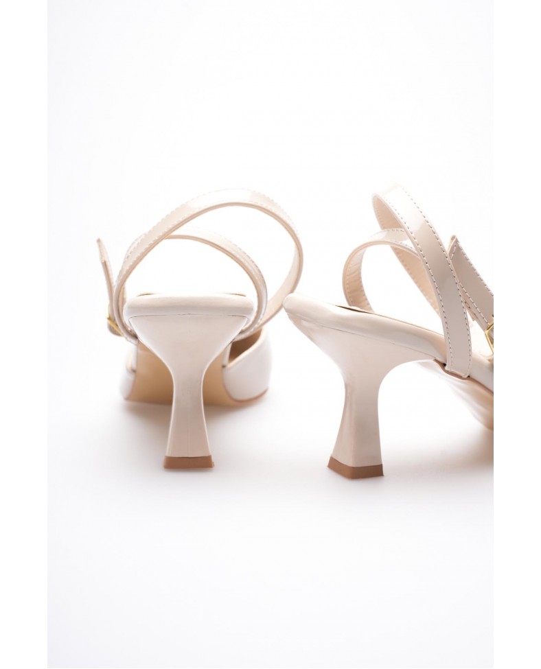 Kadın Bej Rugan Topuklu Ayakkabı TR03MS02C