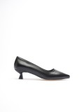 Siyah Kadın Günlük Kısa Topuklu Stiletto Ayakkabı TR20MS03A