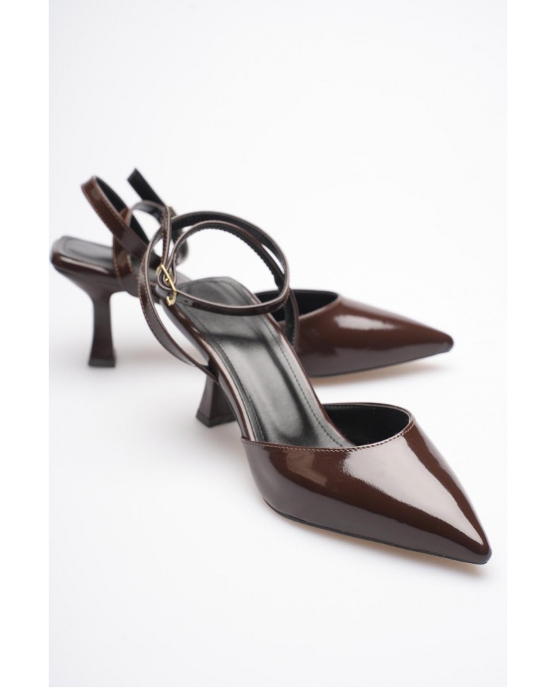 Acı Kahve Rugan Topuklu Ayakkabı TR03MS02E