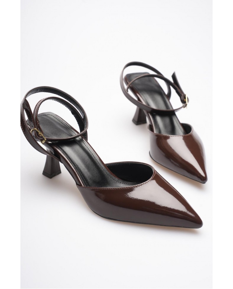 Acı Kahve Rugan Topuklu Ayakkabı TR03MS02E