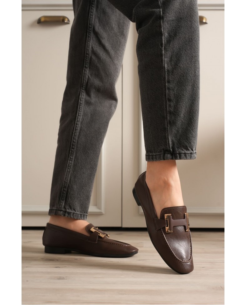 Kadın Acı Kahve Şık Tokalı Günlük Ayakkabı TR27MS05C Somersan Giyim | Kadın, Erkek ve Çocuk Moda