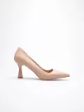 Nude Sivri Burun Orta Topuklu Kadın Stiletto TR20MS02D