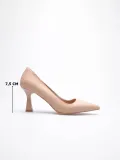 Nude Sivri Burun Orta Topuklu Kadın Stiletto TR20MS02D