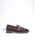 Acı Kahve Kadın Loafer Metal Tokalı Rahat Günlük Ayakkabı TR30MS02C