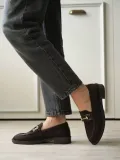Acı Kahve Kadın Loafer Metal Tokalı Rahat Günlük Ayakkabı TR30MS02C
