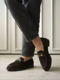 Acı Kahve Kadın Loafer Metal Tokalı Rahat Günlük Ayakkabı TR30MS02C