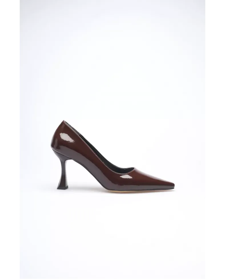 Kadın Rugan Acı Kahve Stiletto TR08MS27M