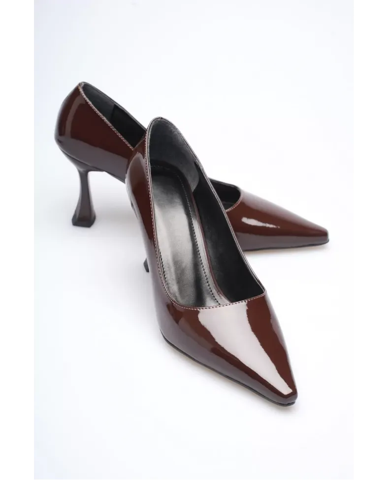 Kadın Rugan Acı Kahve Stiletto TR08MS27M