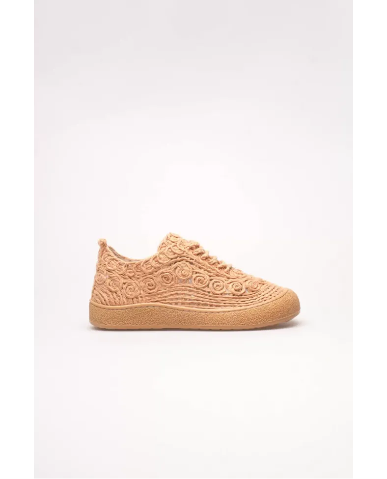 Kadın Taba Örgü Detaylı Günlük Sneaker Rahat ve Hafif Spor Ayakkabı TR01MY01D Somersan Giyim | Kadın, Erkek ve Çocuk Moda