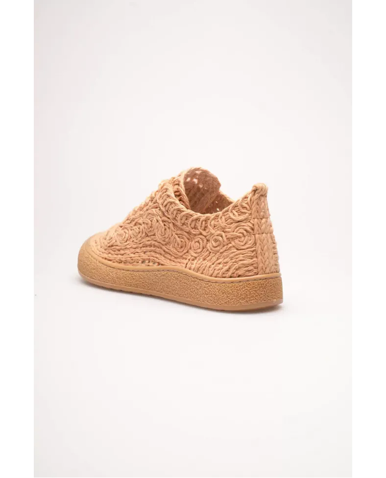 Kadın Taba Örgü Detaylı Günlük Sneaker Rahat ve Hafif Spor Ayakkabı TR01MY01D Somersan Giyim | Kadın, Erkek ve Çocuk Moda