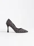 Kadın Siyah Desenli Stiletto TR08MS12A