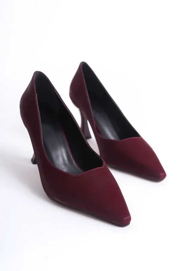 Kadın Bordo Saten Stiletto TR08MS27F
