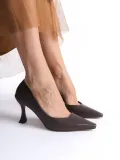 Kadın Mat Acı Kahve Stiletto TR08MS27L