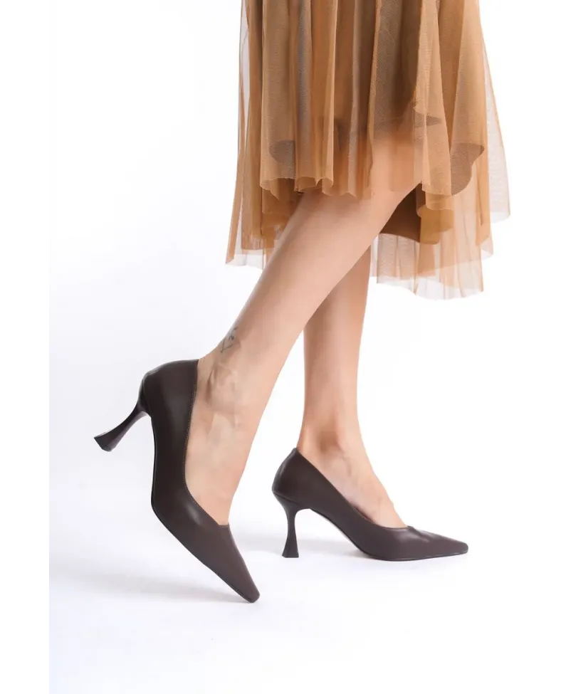 Kadın Mat Acı Kahve Stiletto TR08MS27L