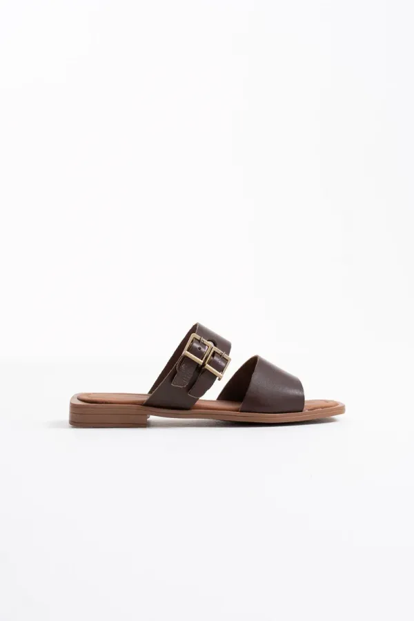 Acı Kahve Hakiki Deri Terlik TR31MY33D