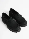 Kadın Günlük Siyah Süet Loafer Ayakkabı TR10MS02C