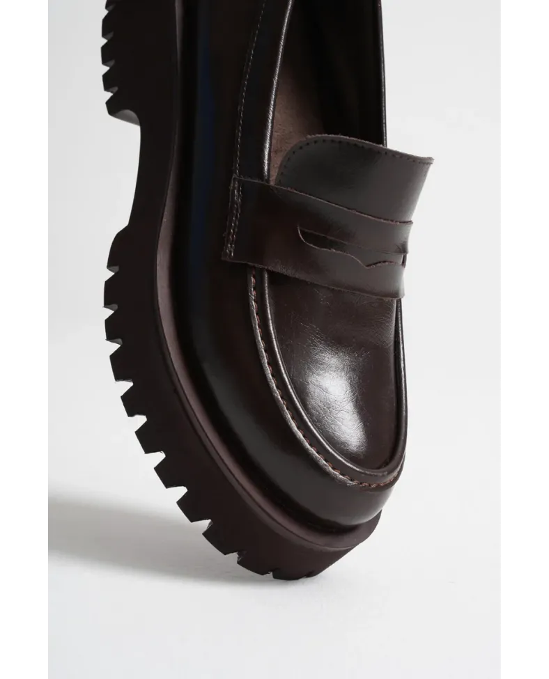 Kadın Günlük Acı Kahve Loafer Ayakkabı TR10MS02B