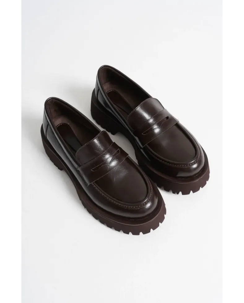 Kadın Günlük Acı Kahve Loafer Ayakkabı TR10MS02B