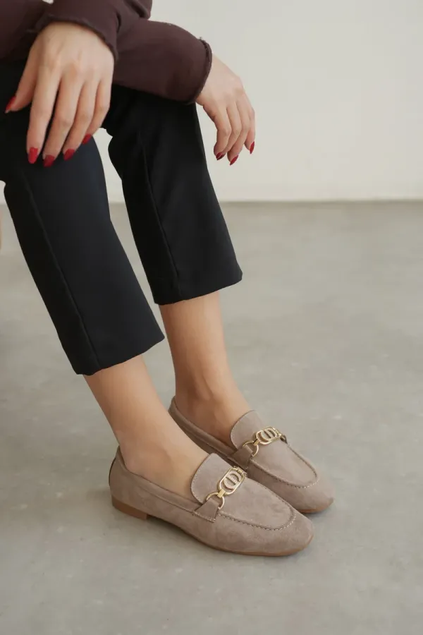 Kadın Süet Vizon Günlük Ayakkabı TR27MS01D