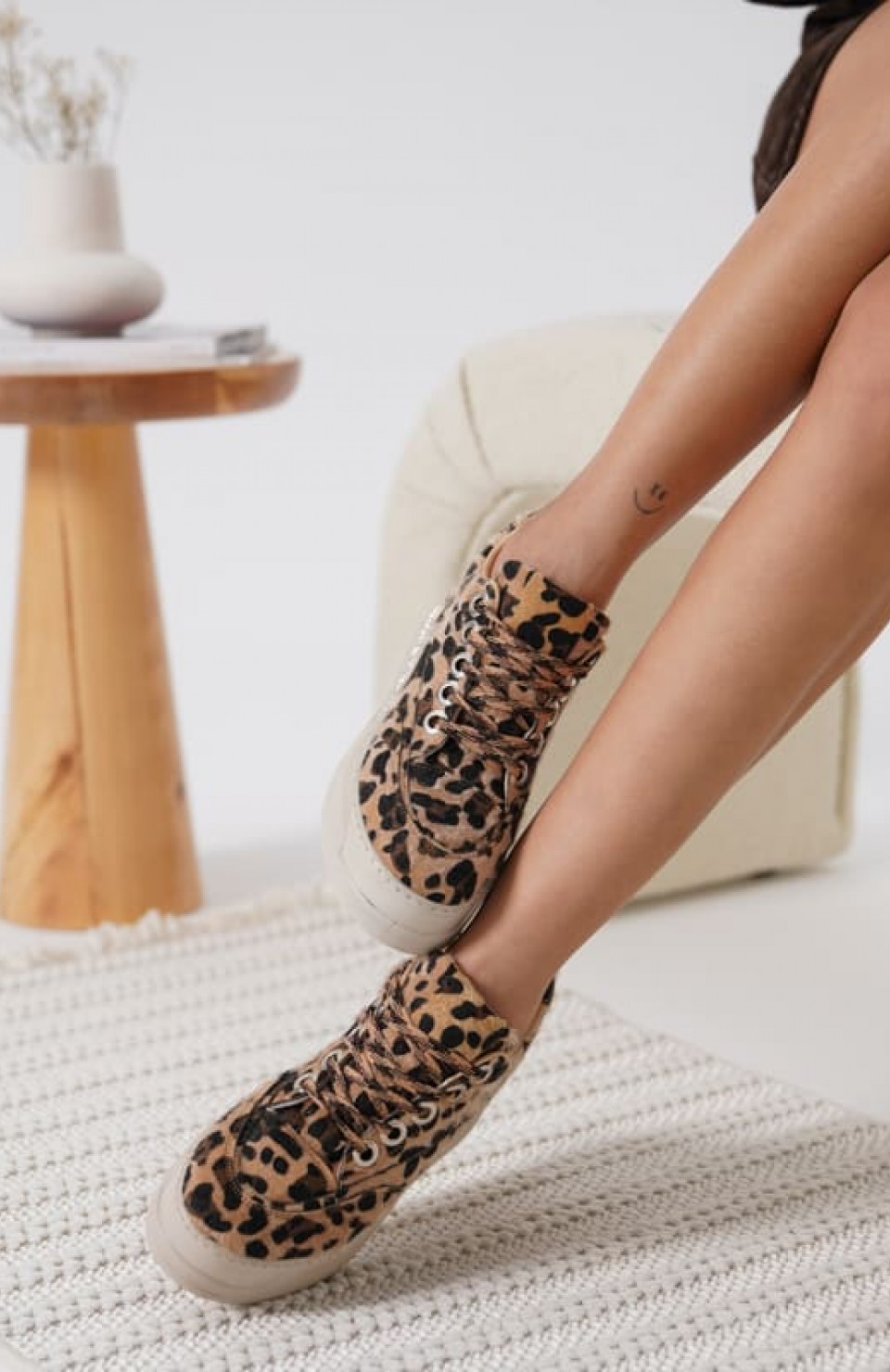 Kadın Leopar Desenli Gizli Topuklu Sneaker TR04MS01E Somersan Giyim | Kadın, Erkek ve Çocuk Moda