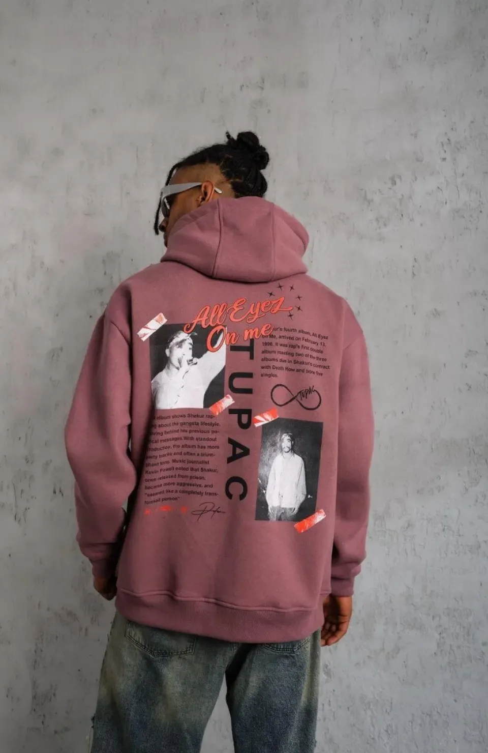 Erkek Ön Arka Baskılı Kapşonlu Sweat - Gül Kurusu Somersan Giyim | Kadın, Erkek ve Çocuk Moda