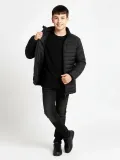 Erkek Çocuk Şişme Mont Hafif ve Sıcak Tutucu Kışlık Fermuarlı Su İtici Rahat Günlük Mont Kapüşonuz Modern Tasarım - Siyah Somersan Giyim | Kadın, Erkek ve Çocuk Moda