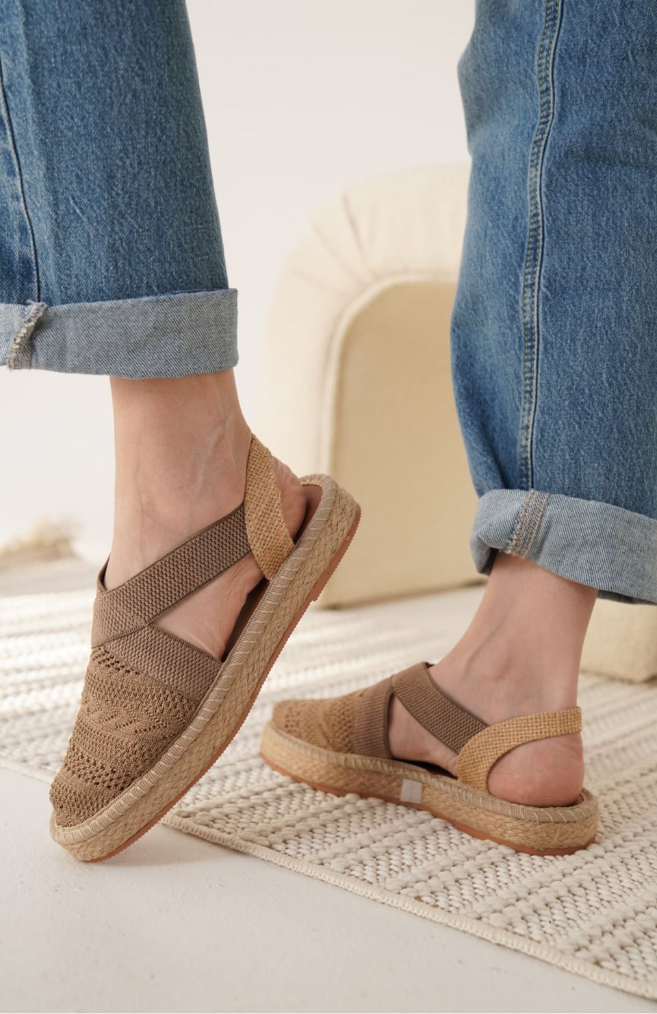 Kadın Vizon Espadril Ayakkabı TR19MY01D Somersan Giyim | Kadın, Erkek ve Çocuk Moda