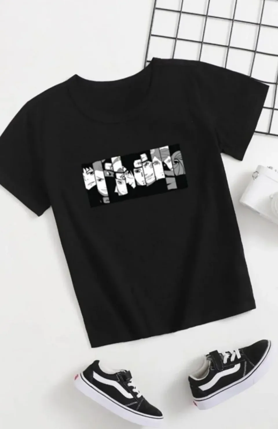 Çocuk Unisex Baskılı T-Shirt - Siyah