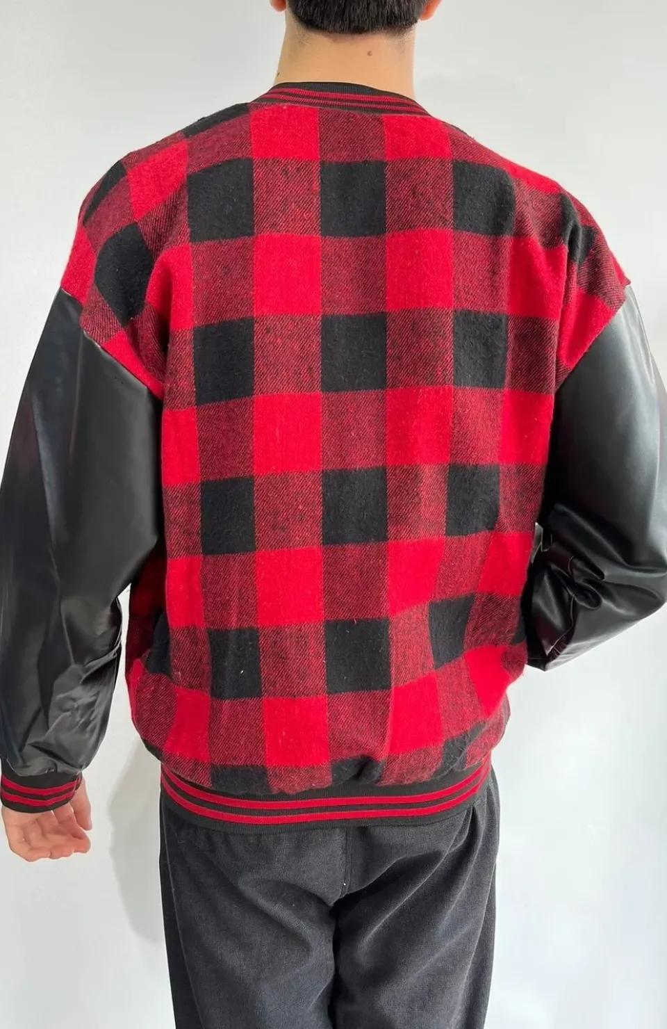 Erkek Pötikare Desen Nakışlı Kolej Ceket - Kırmızı Somersan Giyim | Kadın, Erkek ve Çocuk Moda