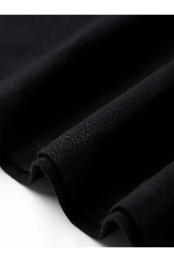 20/1 Penye Compack Özgür kuşlar Baskılı Baskılı Oversize Bisiklet Yaka T-shirt - Beyaz