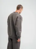 Uzun Kol Bisiklet Yaka Basic SweatShirt - Füme