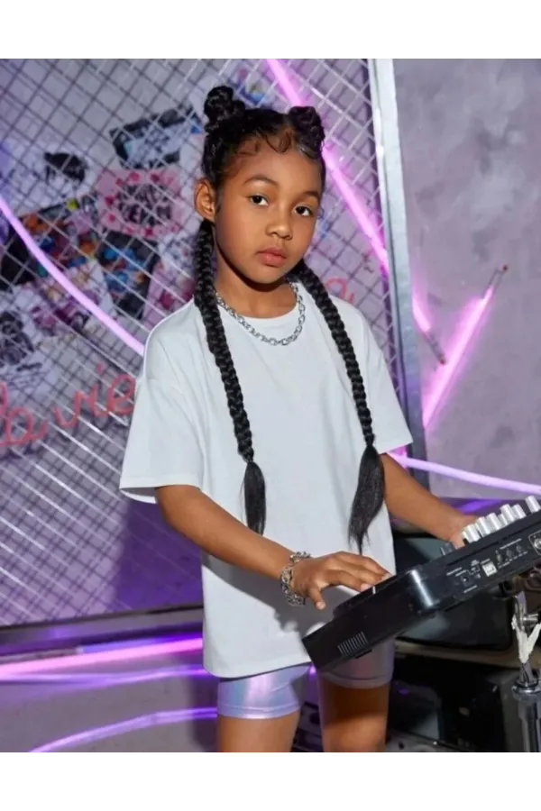 Çocuk Unisex Basic T-Shirt - Beyaz