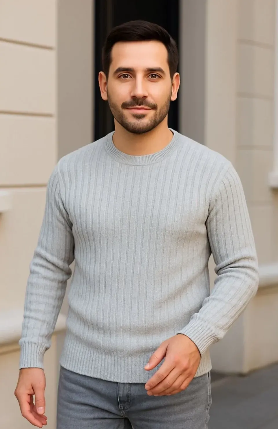 Erkek Fitilli Triko Kazak 3lü Set Gri Haki Siyah Regular Fit Bisiklet Yaka Triko Seti Modeli Kazak Somersan Giyim | Kadın, Erkek ve Çocuk Moda