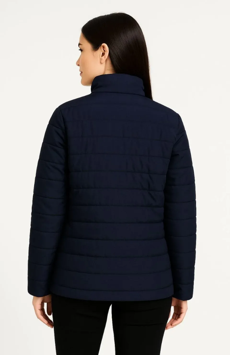 Kadın Bomber Mont Ceket – Su İtici Kumaş, Kapitone Astarlı, Fermuarlı, Kışlık - Lacivert