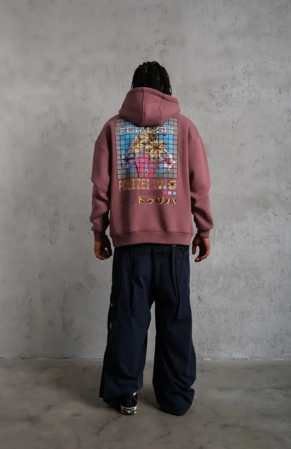 Erkek Patel Six Baskılı Kapüşonlu Sweat - Gül Kurusu Somersan Giyim | Kadın, Erkek ve Çocuk Moda