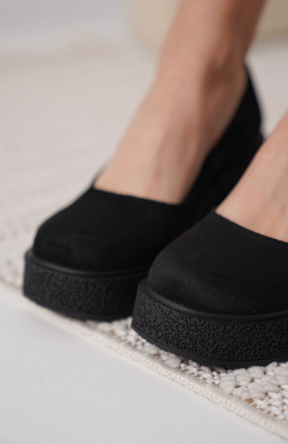 Siyah Süet Kadın Günlük Ayakkabı TR06MS04E Somersan Giyim | Kadın, Erkek ve Çocuk Moda