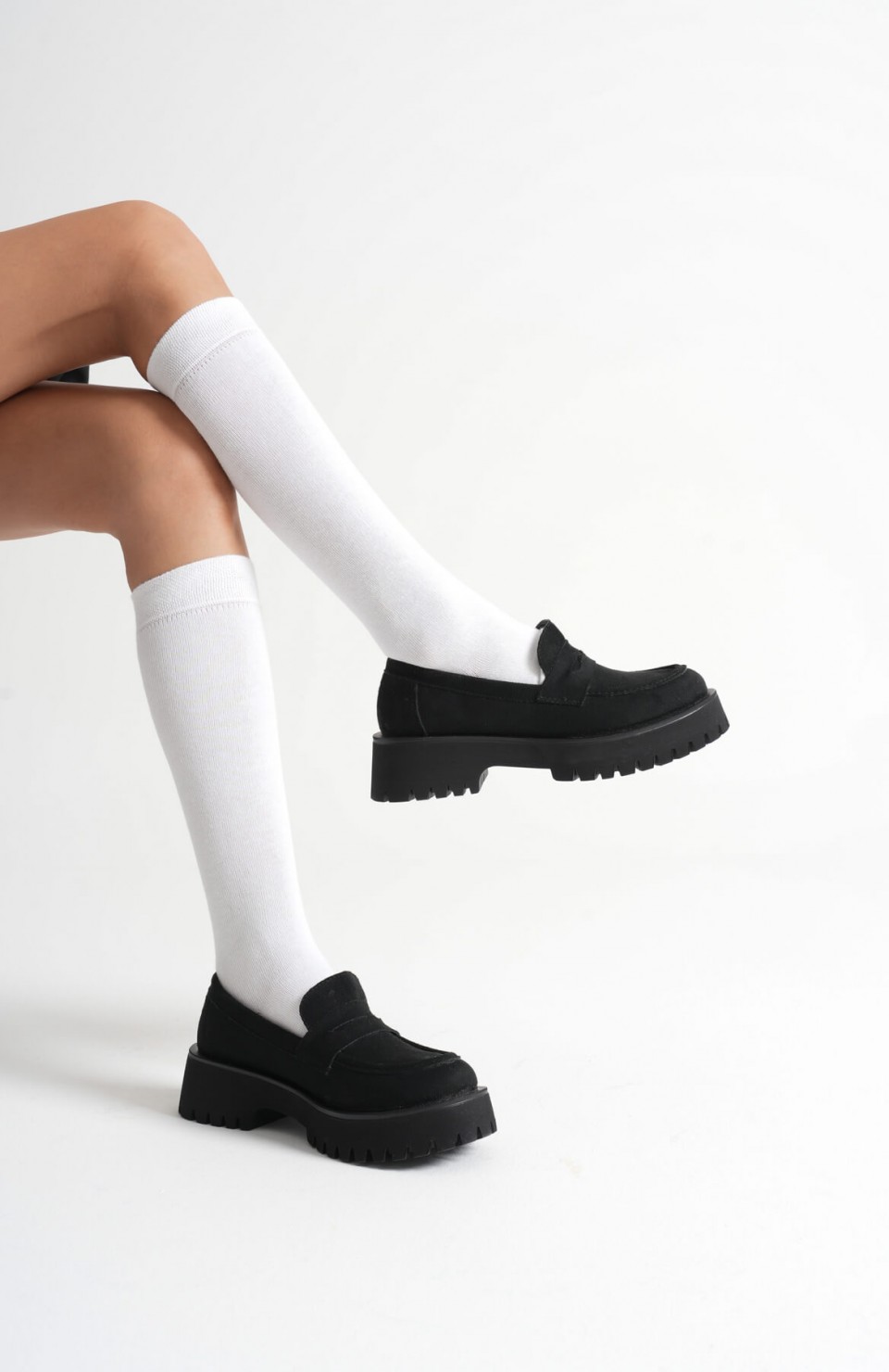 Kadın Günlük Siyah Süet Loafer Ayakkabı TR10MS02C Somersan Giyim | Kadın, Erkek ve Çocuk Moda