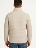 Erkek Bomber Mont Ceket – Su İtici Kumaş, Kapitone Astarlı, Fermuarlı, Kışlık - Bej