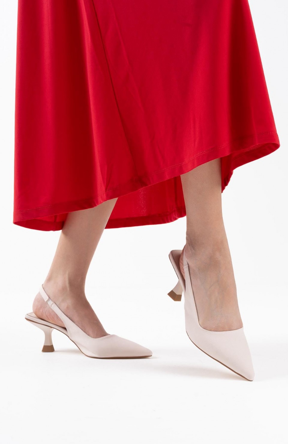 Kadın Bej Saten Topuklu Ayakkabı TR08MS08B Somersan Giyim | Kadın, Erkek ve Çocuk Moda