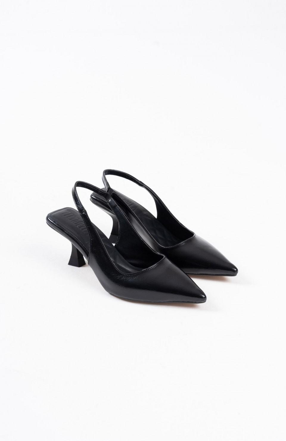 Kadın Siyah Kırışık Rugan Topuklu Ayakkabı TR08MS08C Somersan Giyim | Kadın, Erkek ve Çocuk Moda