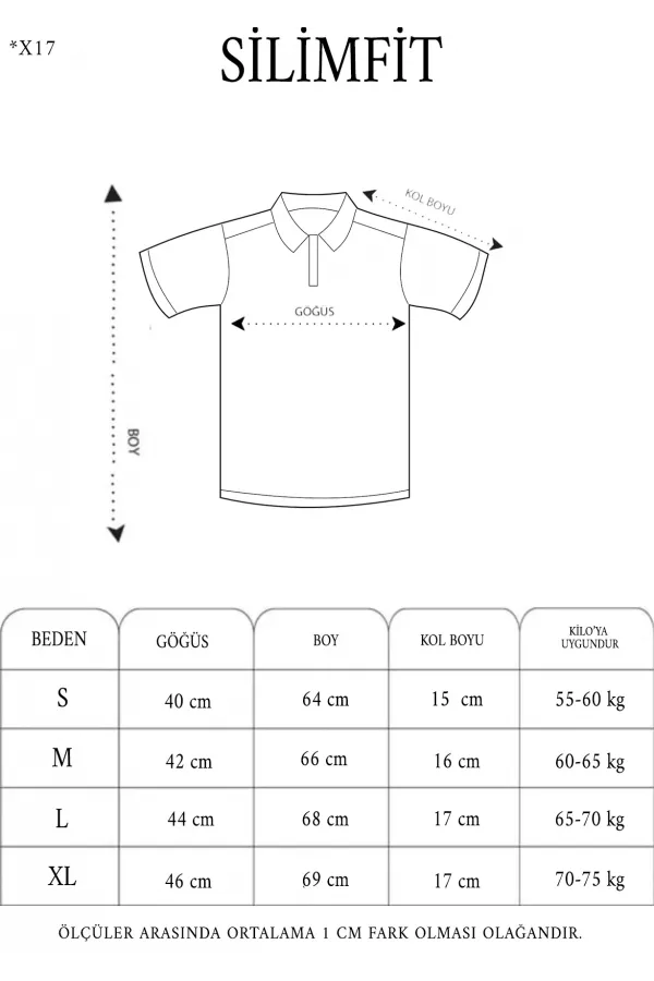 Erkek Yakalı Slim Fit Dokuma T-Shirt - Beyaz