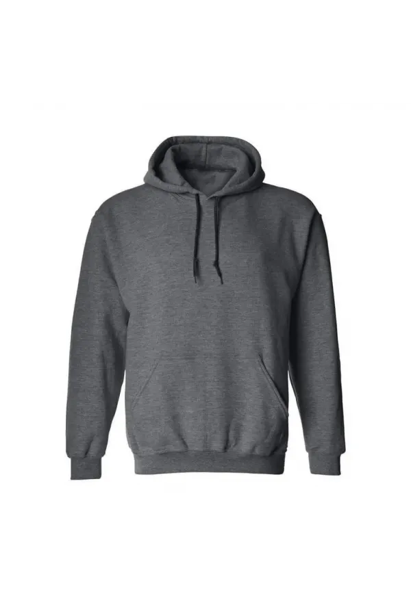 Erkek Uzun Kol Kapşonlu Basic Sweatshirt hoodie - Füme