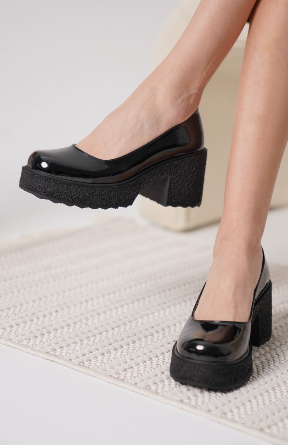 Kadın Siyah Rugan Günlük Ayakkabı TR06MS04A Somersan Giyim | Kadın, Erkek ve Çocuk Moda